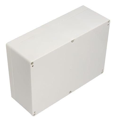 Project Box IP65 Waterproof Junction Box ABS Plastic Electrical Boxes DIY Electronic Project Case Power Enclosure White 10.35x7.17x3.74 inch (263 x 182 x95 mm)