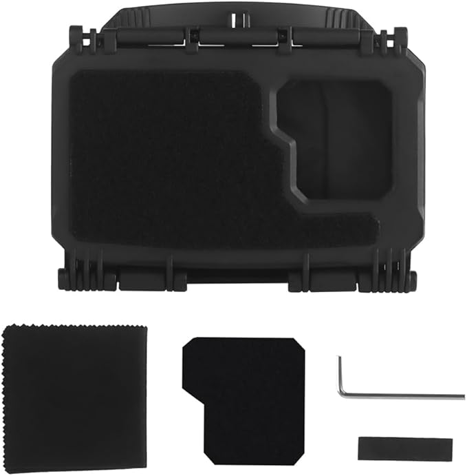 Tactical Phone Case Universal Integrated Phone Clamp MOLLE Holder, Cell Phone Chest Mount with Viewing Window for Map Navigation Airsoft Hunting Vest Plate Carrier Outdoor Hiking