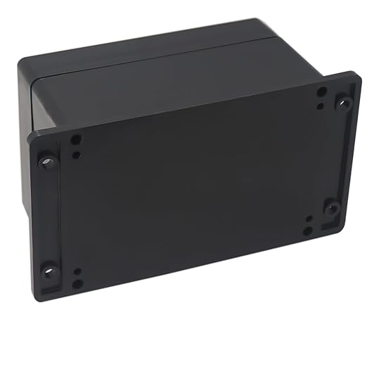 Junction Box IP65 Waterproof ABS Plastic Electrical Project Case Power Junction Boxes, Project Box with Fixed Ear Black 6.3x4.33x3.54 inch (160 x 110 x90 mm)