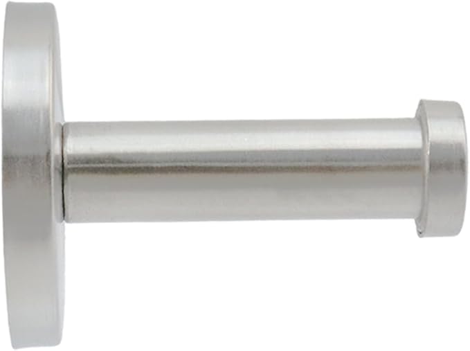 Wall Hooks Heavy Duty Coat Hooks Stainless Steel Clothes Hanger for Hanging Bathroom Towels Handbag Silver 2-inch Length with 12mm Shank Dia - Pack of 6