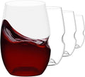 GOVINO Unbreakable Plastic Wine Glasses - Stemless Shatterproof Tritan Glassware, Fancy Cups That Look Like Glass, 16oz, Set of 4