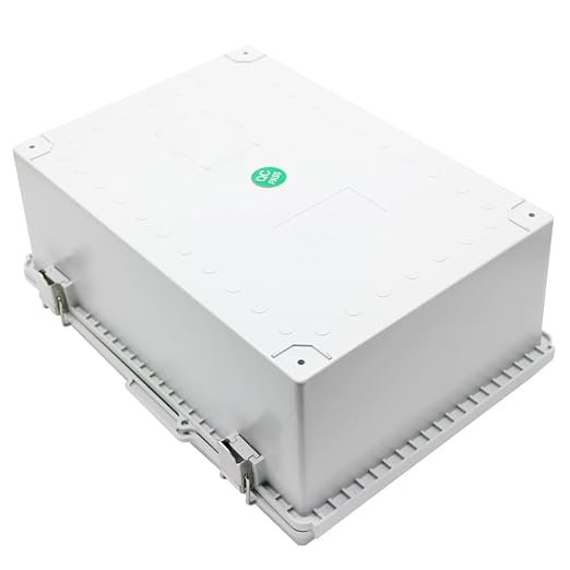 Watertight Electrical Junction Box with Mounting Plate, Clear Hinged Cover Stainless Steel Latch, Plastic Enclosure for Project Wall Bracket, IP67 13.8*9.8*5.9inch（350×250×150mm）