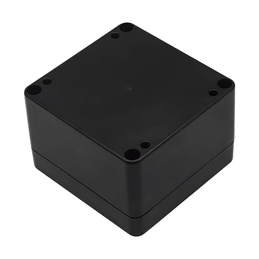 LeMotech Junction Box IP65 Waterproof Project Box Dustproof ABS Plastic Electrical Boxes Universal Enclosure for Electronic Black 3.29x 3.19x 2.2 inch (83 x 81 x 56mm)(Pack of 1)