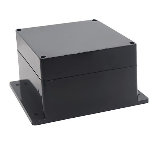 Watertight Junction Box, IP67 Waterproof Project Box Durable ABS Plastic Electronic Enclosure Case for DIY Electrical Project with Wall Fixed Ear 6.30" x 6.30" x 3.54"(160 x 160 x 90 mm)