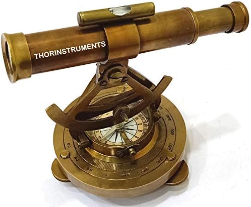 Antique Brass Alidade Compass 6" Nautical Decorative Alidade Compass Rustic Vintage Home Decor Gifts
