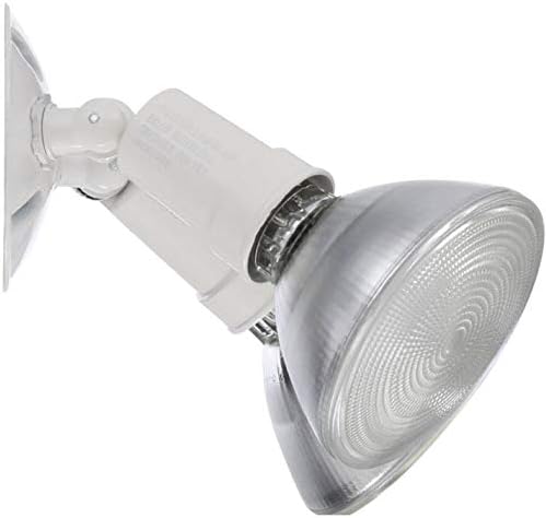 Lithonia Lighting Outdoor Flood Light Fixture, Adjustable Twin Par Flood Light,Holder for Safety and Security, 120 Volts, Uses 2 Lamps to 150W (Not Included), White (OFTH 300PR 120 WH M12) (Pack of 2)