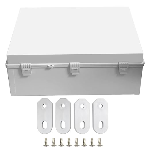Big Size 23.62"x19.68"x8.66" IP67 Waterproof Enclosure Electrical Junction Box, Grey Shell ABS Outdoor Box With Covers (600x500x220mm)