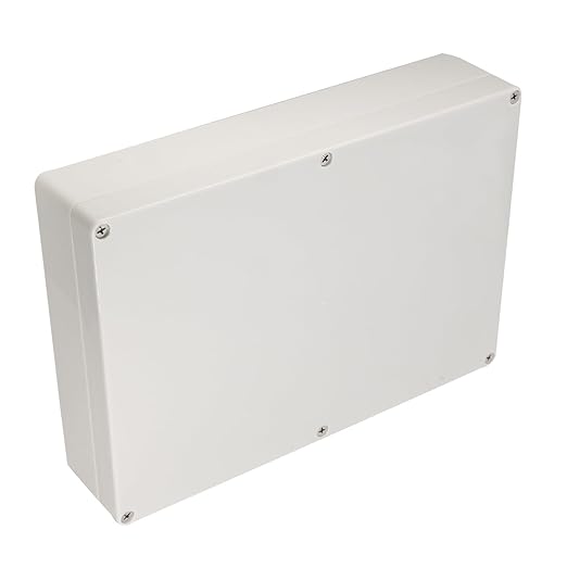 Project Box IP65 Waterproof Junction Box ABS Plastic Electrical Boxes DIY Electronic Project Case Power Enclosure White 10.35x7.17x2.36 inch (263 x 182 x60 mm)