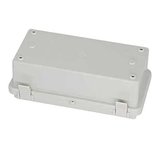 Zulkit Junction Box ABS Plastic Dustproof Waterproof IP65 Electrical Boxes Hinged Shell Outdoor Universal Project Enclosure with 2 Cable Glands 7.9 x 3.9 x 2.8 inch (200x100x70mm)