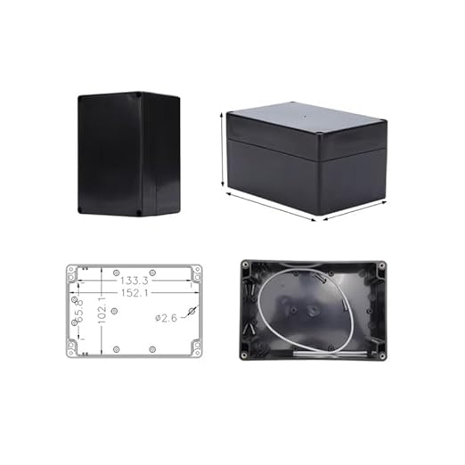 Project Box for Electronics -Electrical Enclosure, Junction Box ABS Plastic Dustproof Waterproof IP65, with 4 PCS M16 Cable Glands Black (6.22x3.54x2.36 inch (158 x 90 x60 mm)