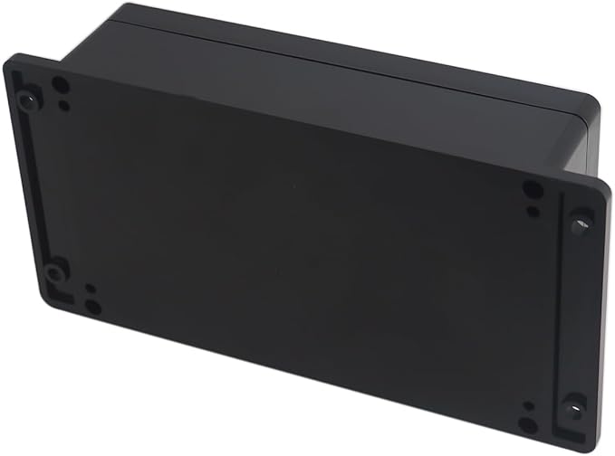 Project Box ABS Black Electrical Boxes IP65 Outdoor Waterproof Box Electronic Junction Box Fixed Ear Power Enclosure with Cable Glands for DIY Project 7.87 x 4.72 x 2.2 inch (200x120x56mm)