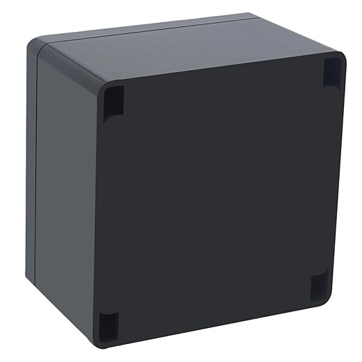 Project Box IP65 Waterproof Junction Box ABS Plastic Black Electrical Boxes DIY Electronic Project Case Power Enclosure 4.72x4.72x2.95 inch (120x120x75mm)