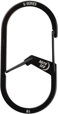Nite IZE GS4-01-R6 G-Series Dual Chamber Carabiner #4, Dual Security Carabiner Keychain, Black