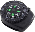 Black Button Mini Survival Compass for Hiking, Camping, Boating, Oil Filled Pocket Navigation Tool