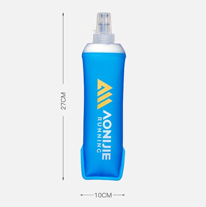 AONIJIE TPU Soft Flask Water Bottle Collapsible Running Flask for Hydration Pack, BPA Free, Wide Opening, for Outdoor Sports Hydration