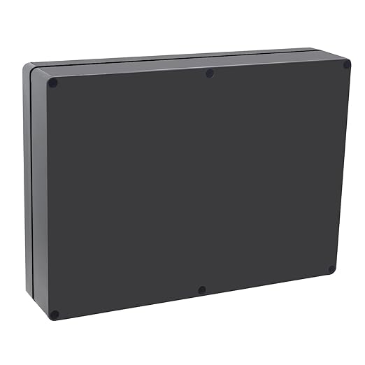 Junction Box IP65 Waterproof ABS Plastic Electrical Project Case Power Junction Boxes, Project Box with 4 PCS M16 Cable Glands 11.42x8.27x2.48 inch (290 x 210 x63 mm)