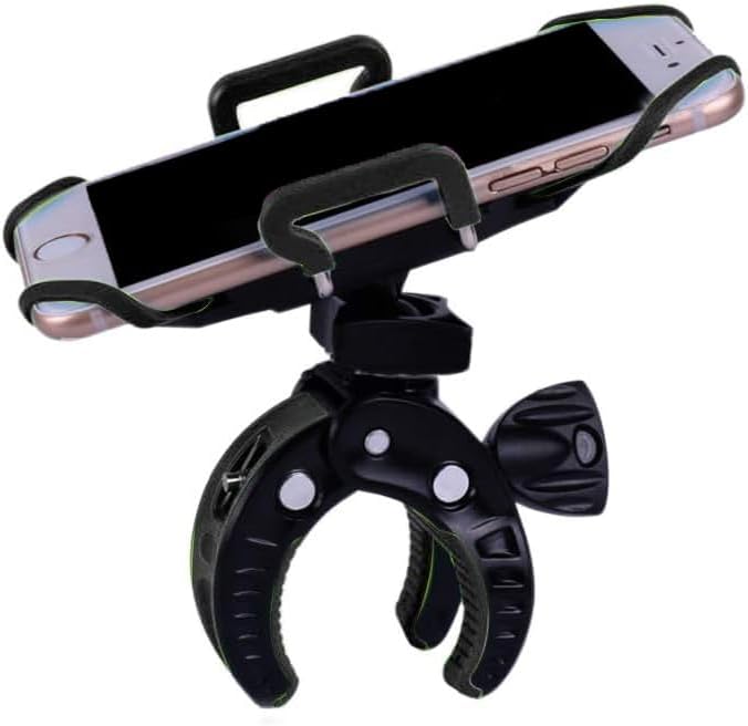 XYZ Supplies® Cell Phone Mount/Holder for Boat, Motorcycle/Bike Handlebars, Microphone, Music, or Drum Stand, iPhone, Samsung, Smart Phone, (Black)