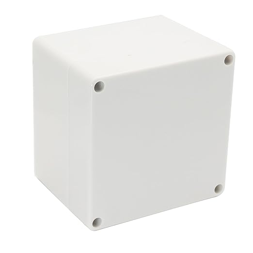 Project Box IP65 Waterproof Junction Box ABS Plastic Electrical Boxes DIY Electronic Project Case Power Enclosure White 4.72x4.72x3.54 inch (120 x 120 x90 mm)