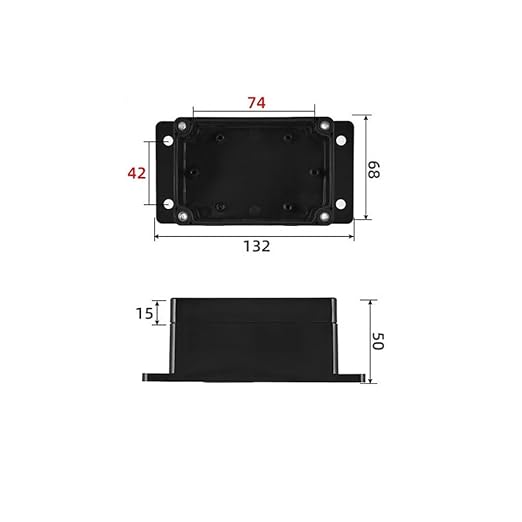 Electrical Junction Box IP65 Waterproof ABS Plastic Project Case with Fixed Mounting Ears Black 3.93×2.67×1.97 inch (100 x 68 x50 mm)