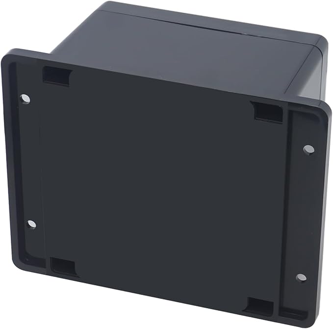 Project Box ABS Black Electrical Boxes IP65 Outdoor Waterproof Box Electronic Junction Box Fixed Ear Power Enclosure with Cable Glands for DIY Project 4.72x4.72x2.95 inch (120x120x75mm)