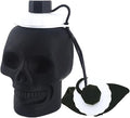 Collapsible Silicone Water Bottle 22oz/650ml, Skull Pattern Foldable Water Bottle, BPA-Free Leak-Proof Reusable Portable Drinking Bottle for Sports Travel Camping Outdoor, Black