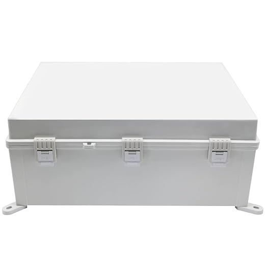Electric Junction Box Large (19.69 x 15.75 x 7.87) Inches, Waterproof Outdoor Weatherproof Plastic Enclosure Box with Cover for Electronics, Dustproof, Watertight, Heavy-Duty Device Housing