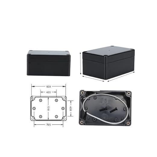 Project Box for Electronics - 2PCS Electrical Enclosure, Junction Box ABS Plastic Dustproof Waterproof IP65, with 8 PCS M16 Cable Glands Black (3.94x2.68x1.97 inch(100x 68 x50 mm)