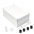 IP65 Weatherproof Junction Box ABS Plastic Electrical Enclosure with Fixed Ears M16 Cable Glands Project Case for Power Supply DIY Electronics 7.87 x4.72 x2.95 inch(200x120x75mm)