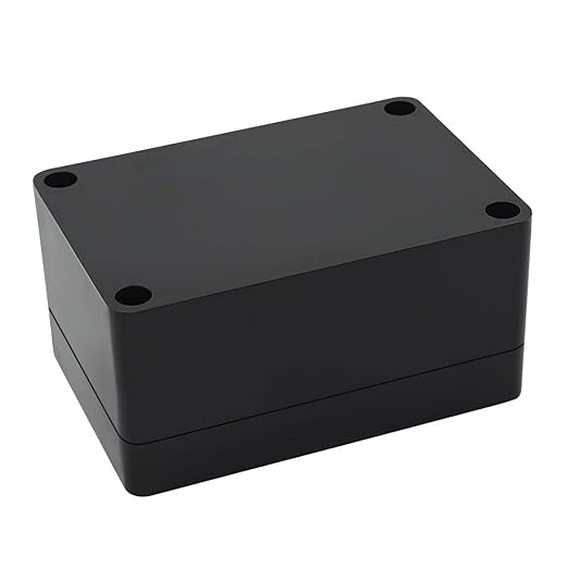 LeMotech Junction Box IP65 Waterproof Project Box Dustproof ABS Plastic Electrical Boxes Universal Enclosure for Electronic Black 3.93x 2.68x 1.97 inch (100 x 68 x 50 mm)(Pack of 1)