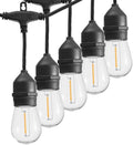 SUNTHIN 105FT Outdoor String Light with 34 1W LED Shatterproof Filament Bulb for Patio Lights, Backyard, Porch, Party Lights