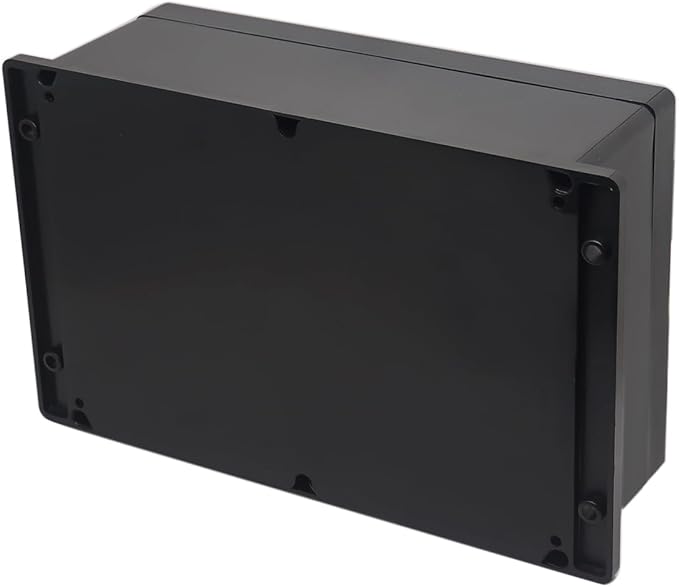 Project Box ABS Black Electrical Boxes IP65 Outdoor Waterproof Box Electronic Junction Box Power Fixed Ear Enclosure with Cable Glands for DIY Project 10.35 x 7.17 x 3.74 inch (263x182x95mm)