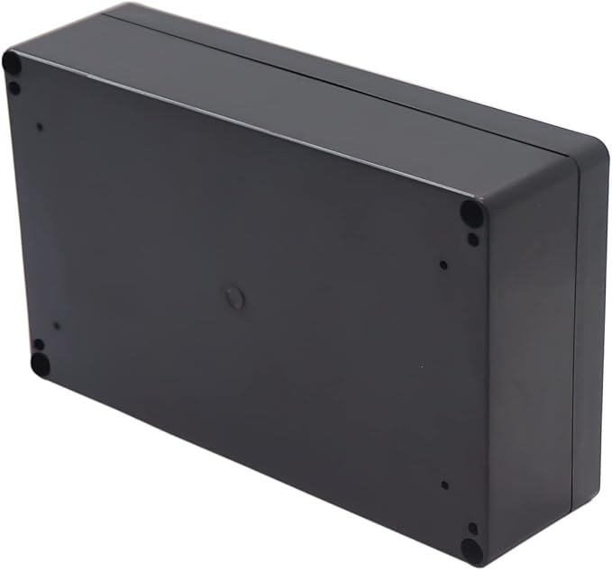 Project Box ABS Black Electrical Boxes IP65 Outdoor Waterproof Box Electronic Junction Box Power Enclosure with Cable Glands for DIY Project 7.87 x 4.72 x 2.2 inch (200x120x56mm)