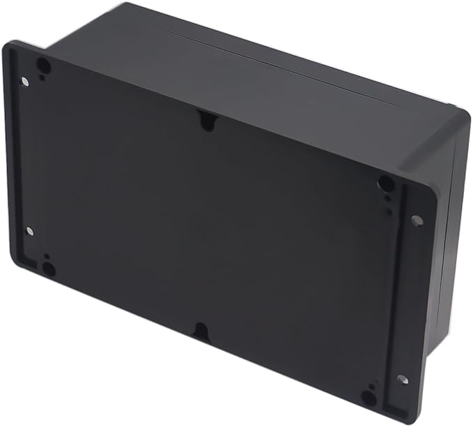 Project Box ABS Black Electrical Boxes IP65 Outdoor Waterproof Box Electronic Junction Box Fixed Ear Power Enclosure with Cable Glands for DIY Project 9.06 x 5.91 x 3.35 inch (230x150x87mm)