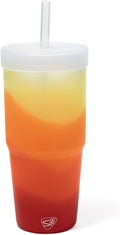 Silipint: 32oz Silicone Straw Tumbler, Unbreakable, Non-Toxic, Dishwasher Safe - Marigold Pack of 1
