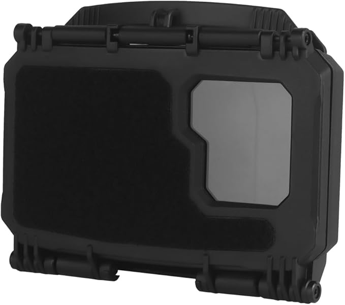 Tactical Phone Case Universal Integrated Phone Clamp MOLLE Holder, Cell Phone Chest Mount with Viewing Window for Map Navigation Airsoft Hunting Vest Plate Carrier Outdoor Hiking