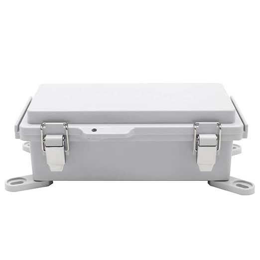 Electrical Waterproof Custom Junction Box, Outdoor Hinged Clear Cover Stainless Steel Buckles, Plastic Enclosure Weatherproof Box IP67 Case 7.9 * 3.9 * 2.8(200×100×70mm)