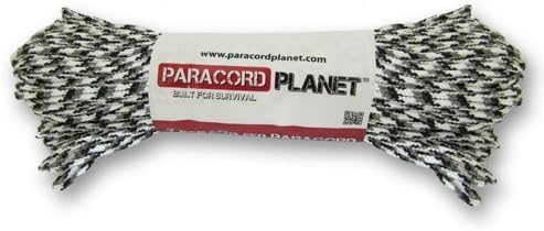 Paracord Planet | Type II Commercial Grade 425 Paracord – 425 LB Tensile Strength W/ 3mm Diameter (Urban Camo, 100 FT)