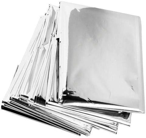 ASA TECHMED Emergency Mylar Thermal Blankets Bulk, Space Blanket Survival kit Camping Blanket, First Aid Kit for Outdoors, Survival, Hiking, Natural Disasters, First Aid, Marathons. 20 Pcs