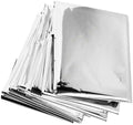ASA TECHMED Emergency Mylar Thermal Blanket, Foil Rescue Space Blanket - Silver - Designed for NASA, Outdoors, Survival, Hiking, Natural Disasters, First Aid, Marathons (10)