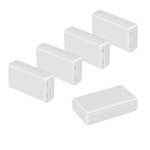 LeMotech Project Box 5 Pieces ABS Plastic Electrical Project Case Small Junction Box for Electronics White 2.76 x 1.65 x 0.71 inch (70x 42x 18 mm)
