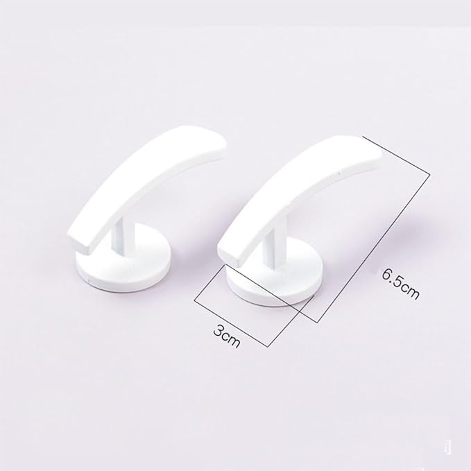 2 Pcs Curtain Tieback Hooks, Multi-Purpose Aluminium Alloy Wall Mounted Hooks Strong Bearing Capacity for Bathroom, Kitchen, Coats, Towel, Hat, Purse, Balcony(White)