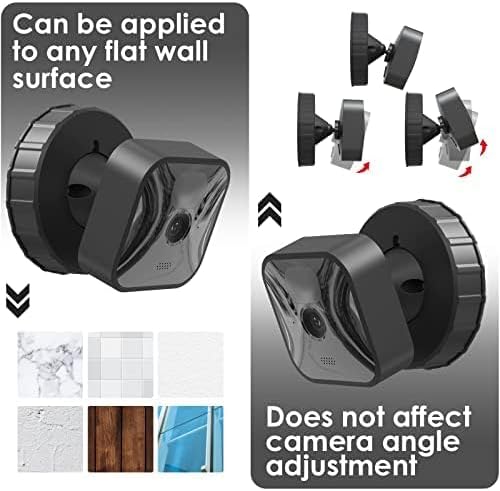 ZHANDEYUA Adhesive Wall Mount for Blink Camera Mount No Drilling Screwing Bracket for Blink Outdoor/Blink Mini/Blink Indoor Camera Round Mount Cameras Quick Paste Installation,Black-3 Pack