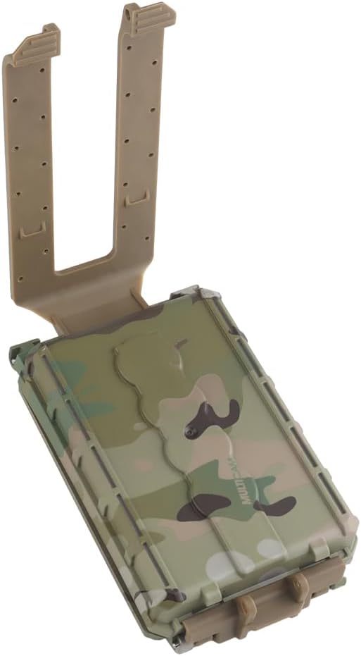 WoSporT Tactical Modular Battery Storage Organizer, MOLLE Military Hunting Vest Carry 18650/AAA/CR123A/18350 Battery Box Holder Case