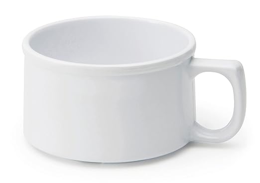 G.E.T. BF-080-W-EC Melamine Shatter-Resistant Mug/Coffee Cup, 11 Ounce, White (Set of 4)