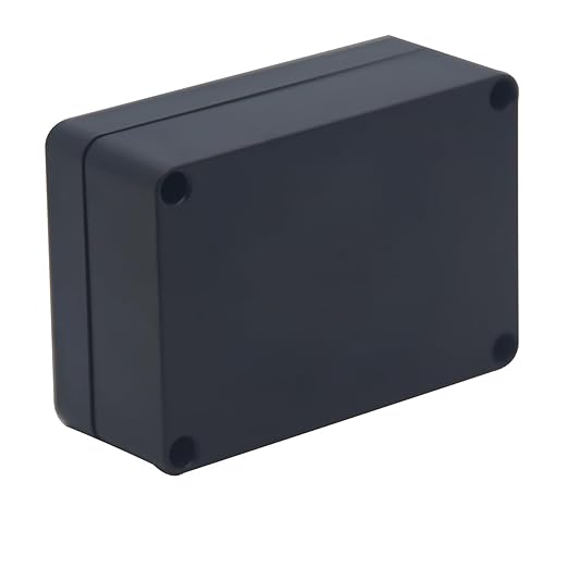 Junction Box IP65 Waterproof ABS Plastic Electrical Project Case Power Junction Boxes, Project Box with 4 PCS M12 Cable Glands 3.3 x 2.3 x 1.3Inch (83 x 58 x 33mm)
