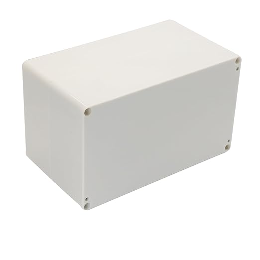 Project Box IP65 Waterproof Junction Box ABS Plastic Electrical Boxes DIY Electronic Project Case Power Enclosure White 7.87x4.72x4.45 inch (200 x 120 x113 mm)