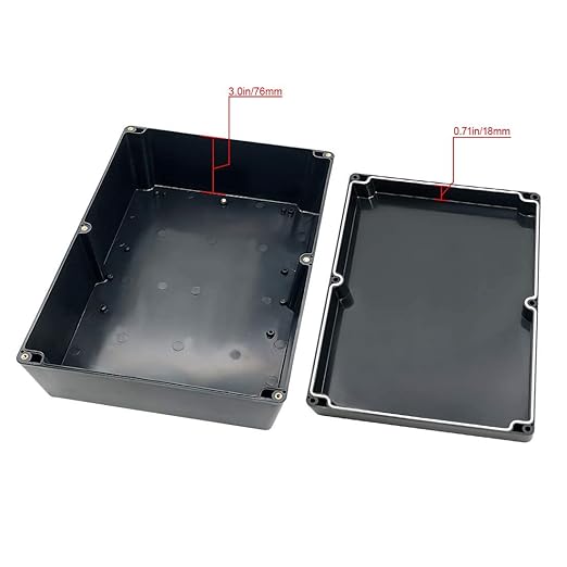 LeMotech Project Box ABS Plastic IP65 Waterproof Dustproof Electrical Junction Box Outdoor Enclosure for Electronics Black 11.41" x 8.26" x 3.93" (290 x 210 x 100mm)
