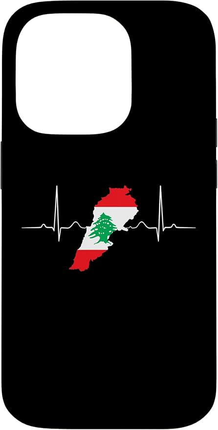 Lebanon Heart Lebanese Heartbeat Vintage Lebanon Map Case for iPhone 14 Pro