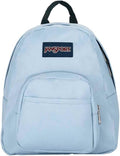 JanSport Half Pint Mini Backpack, 10.2 L - Durable Mini Bag Purse with Adjustable Shoulder Straps, Single Main Compartment, Zippered Stash Pocket, Blue Dusk
