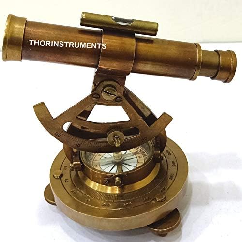 Antique Brass Alidade Compass 6" Nautical Decorative Alidade Compass Rustic Vintage Home Decor Gifts